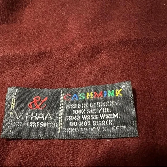 Vintage Fraas Rich Burgundy Women’s Scarf - Picture 2 of 4